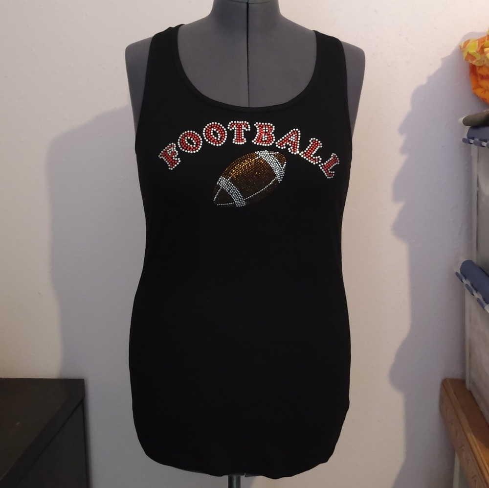 Football bling tank top 🏈